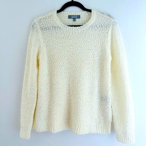 Marled White Sweater